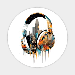 Headphone Urbain World Fun Musical Life City Skylines Magnet